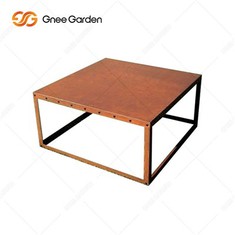 Mobilier urbain moderne en acier Corten