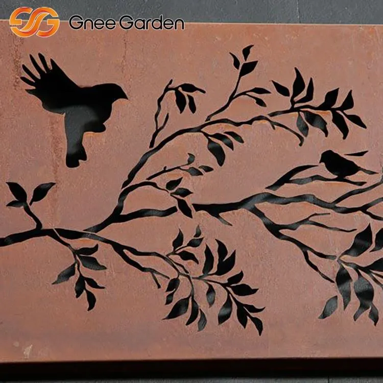 Chine Corten Pliage Screens Birds Design