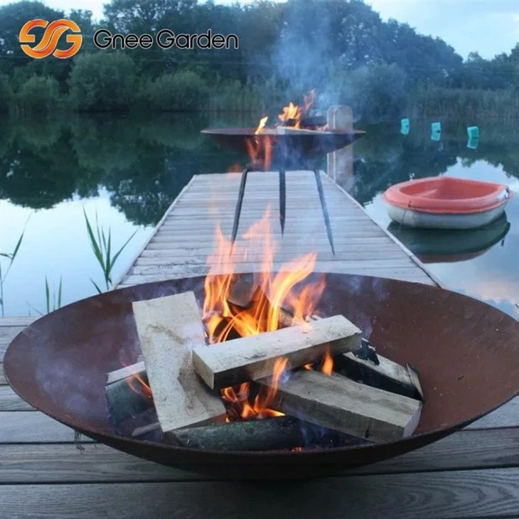 Corten Elegant Fire Bowl Backyard Decor