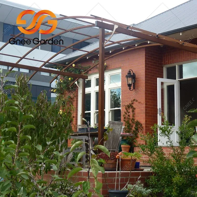 Gazebo de jardin en métal en acier corten