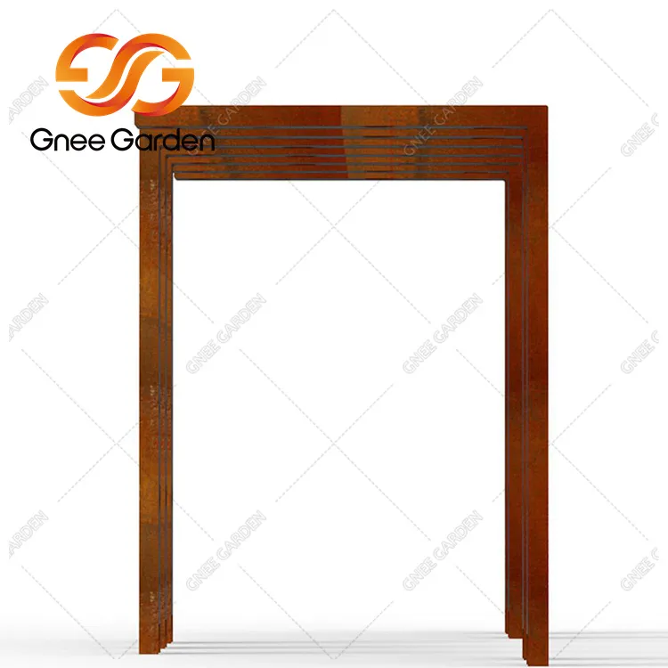 Gazebo de jardin en acier Corten