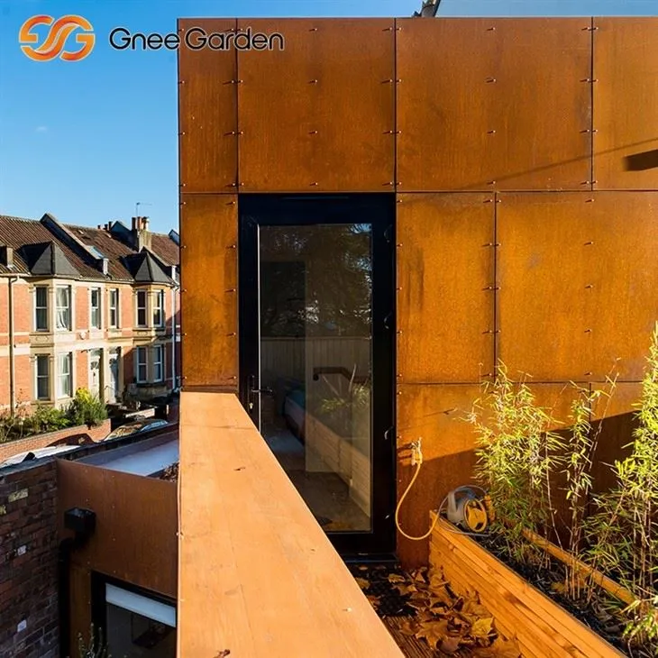 Style de design industriel des feuilles en acier Corten