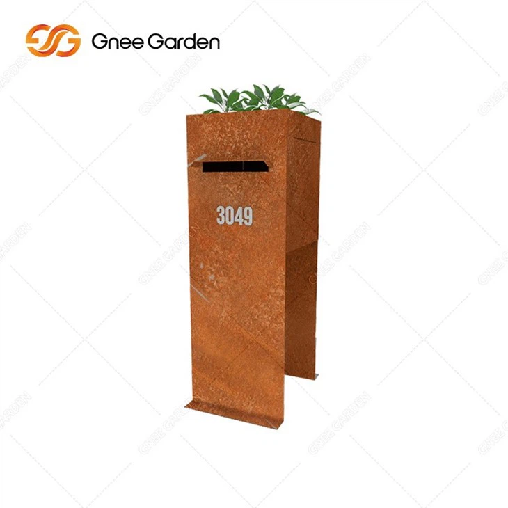 corten steel letter box