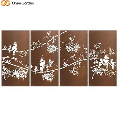 Écrans en acier Corten - durables et élégants pour la confidentialité