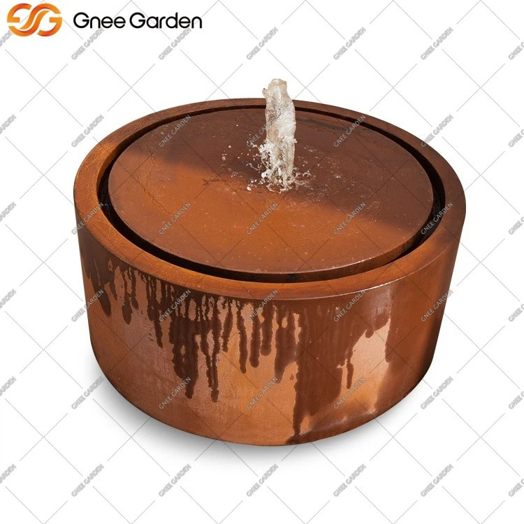 Corten Steel patio water fountain