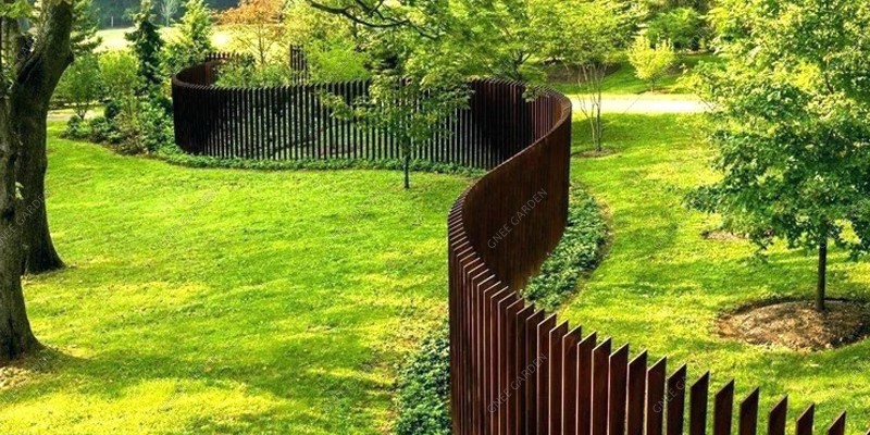 laser cut Corten Steel fence laser cut Corten Steel fence