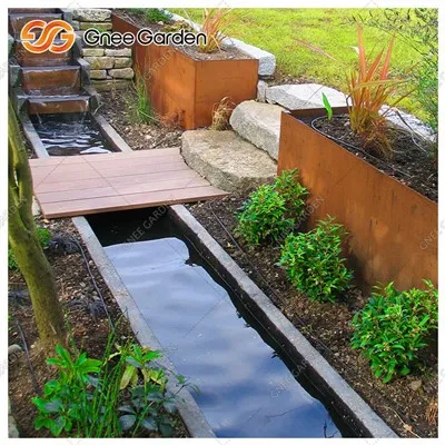 Arrière-cour Corten Steel Water Bowl Fountain