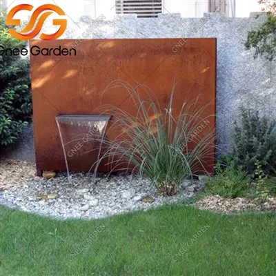 Cascade en acier Corten