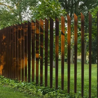 Clôture décorative en acier Corten